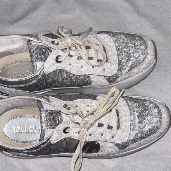 Michael Kors Gray and White Women's Sneakers - Picture 5 of 6